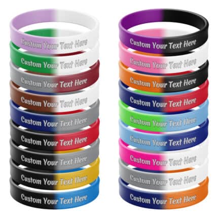 1/2″ Segmented  Swirl Debossed Silicone Wristband